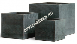 Кашпо TREEZ ERGO Graphics Куб Окись с медной патиной