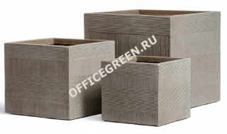 Кашпо TREEZ ERGO Graphics Куб Капучино